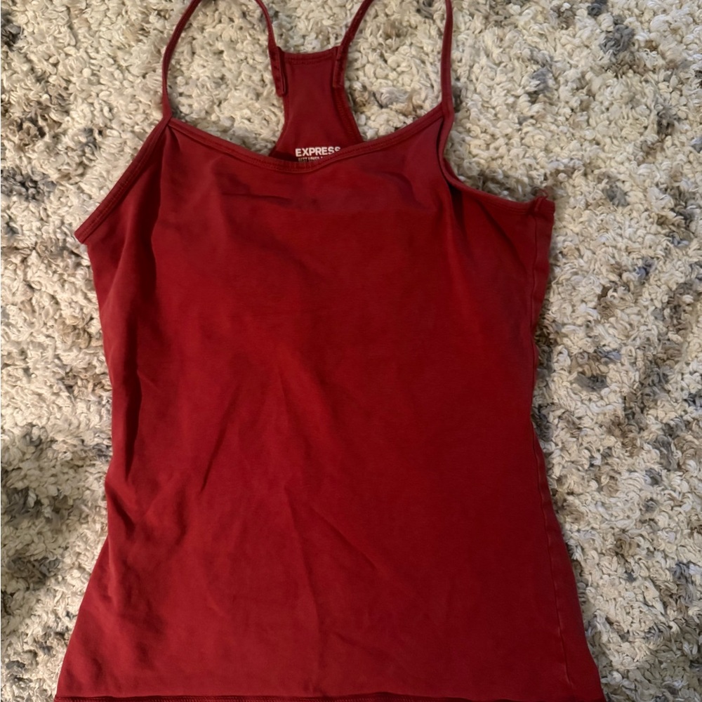 Express Women's Deep Red Racerback Camisole